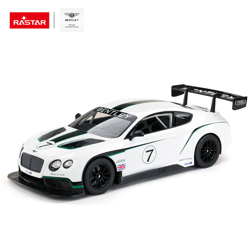 Rastar RC 1:14 Bentley Continental GT3 Kids Remote Control Toy Car - White