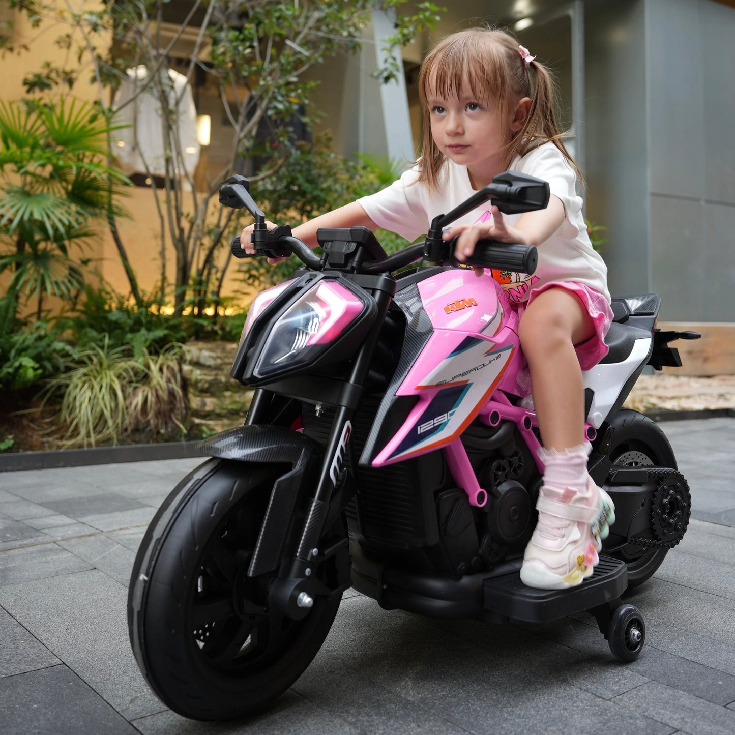 Officially Licensed KTM Superduke 12v Electric Ride On Kids Motor Bike with Stabilizers - Choice of x4 Colours