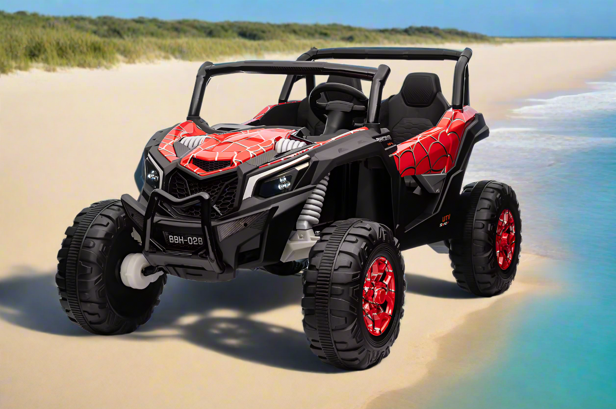 24v XL – Large Two-Seater Adventure Ride-On UTV BUGGY Car With Remote & EVA Rubber Wheels- SPIDER RED EDITION 🕸️🕷️
