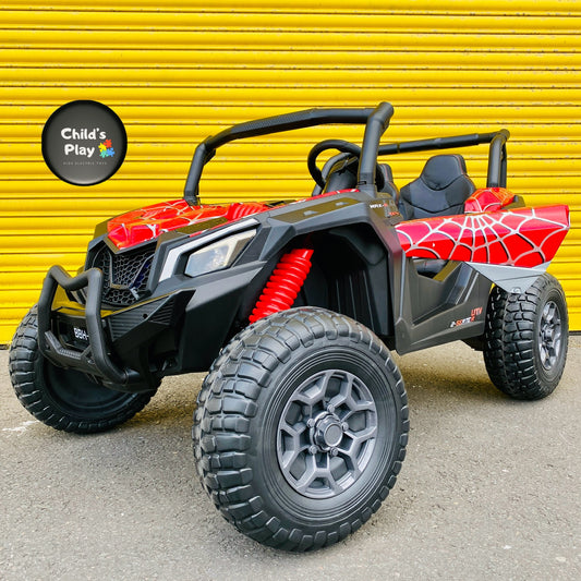 24v XL – Large Two-Seater Adventure Ride-On UTV BUGGY Car With Remote & EVA Rubber Wheels- SPIDER RED EDITION 🕸️🕷️