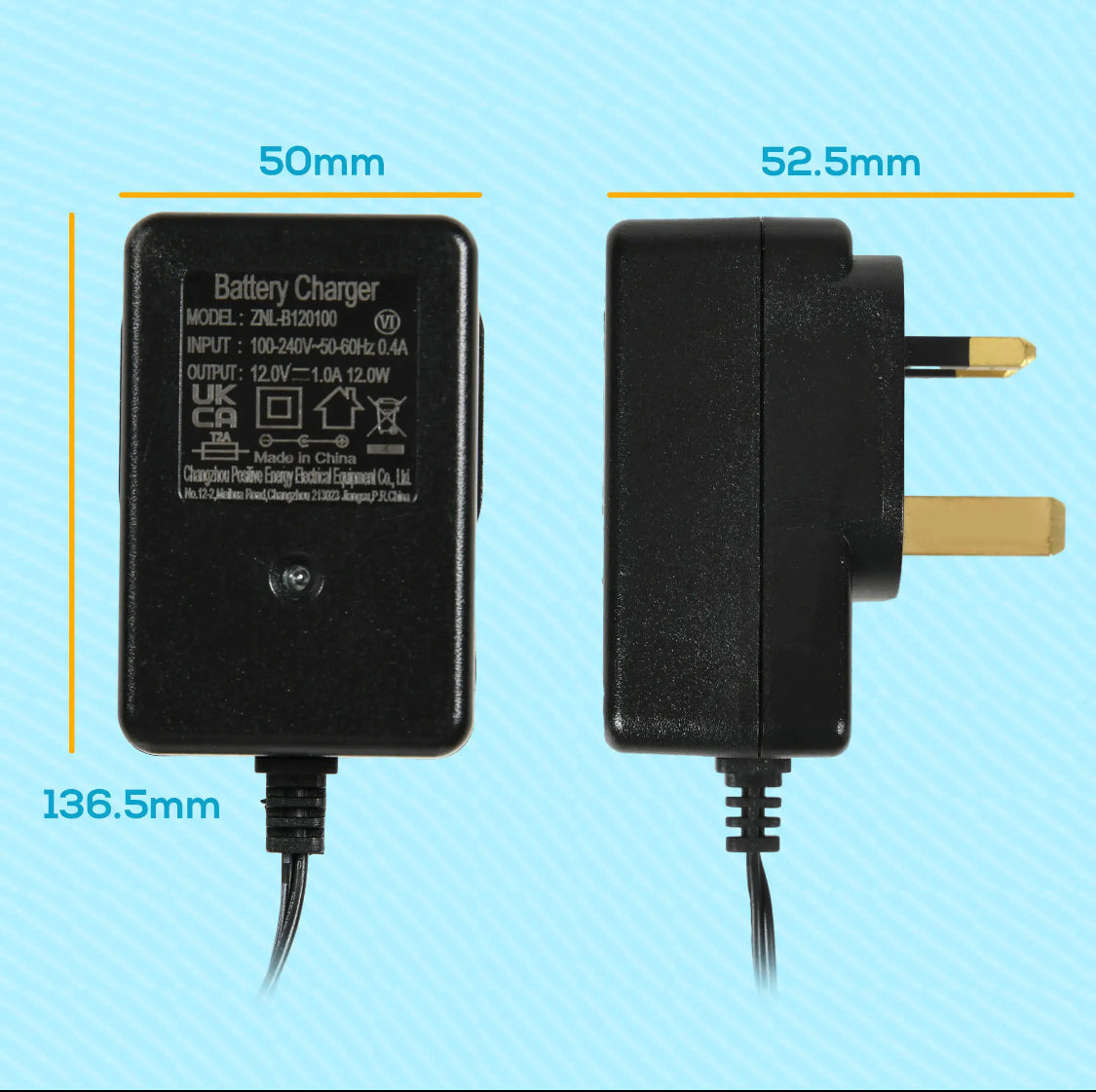 12v RIDE ON REPLACEMENT CHARGERS FOR CARS/ JEEPS/ BIKES/
