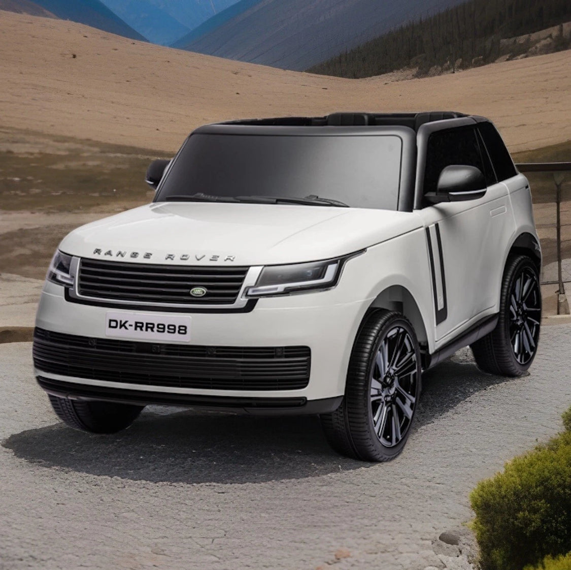 Range Rover NEW SHAPE Two Seater 24V Kids Ride on Car with Parent Remote MP4 touchscreen - FROST WHITE