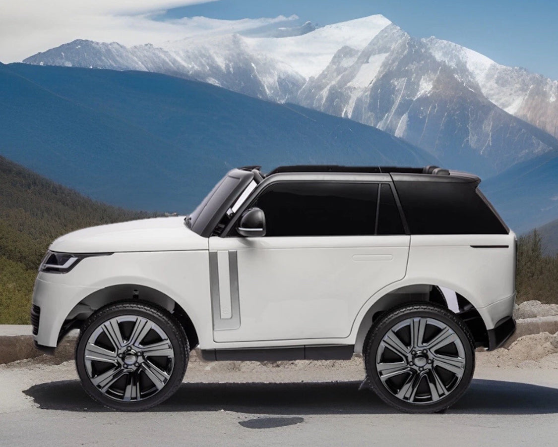 Range Rover NEW SHAPE Two Seater 24V Kids Ride on Car with Parent Remote MP4 touchscreen - FROST WHITE