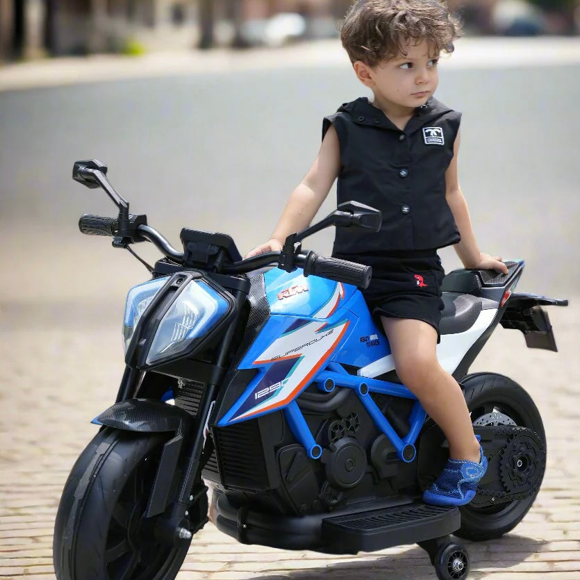 Officially Licensed KTM Superduke 12v Electric Ride On Kids Motor Bike with Stabilizers - Choice of x4 Colours