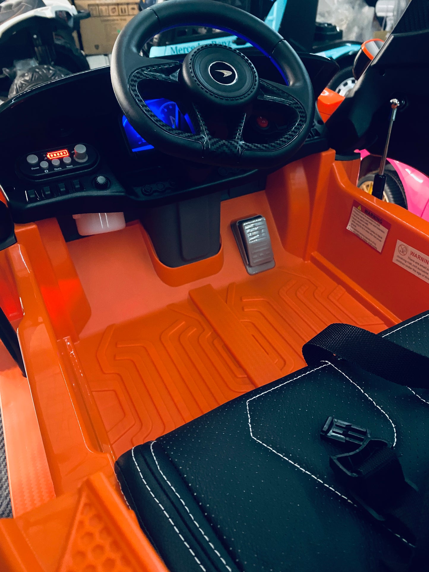 Licensed Mclaren 765LT Electric 12V Kids Ride on Toy Car With Remote - ORANGE