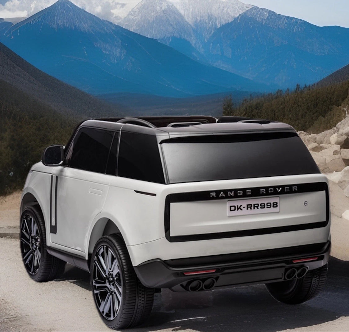 Range Rover NEW SHAPE Two Seater 24V Kids Ride on Car with Parent Remote MP4 touchscreen - FROST WHITE