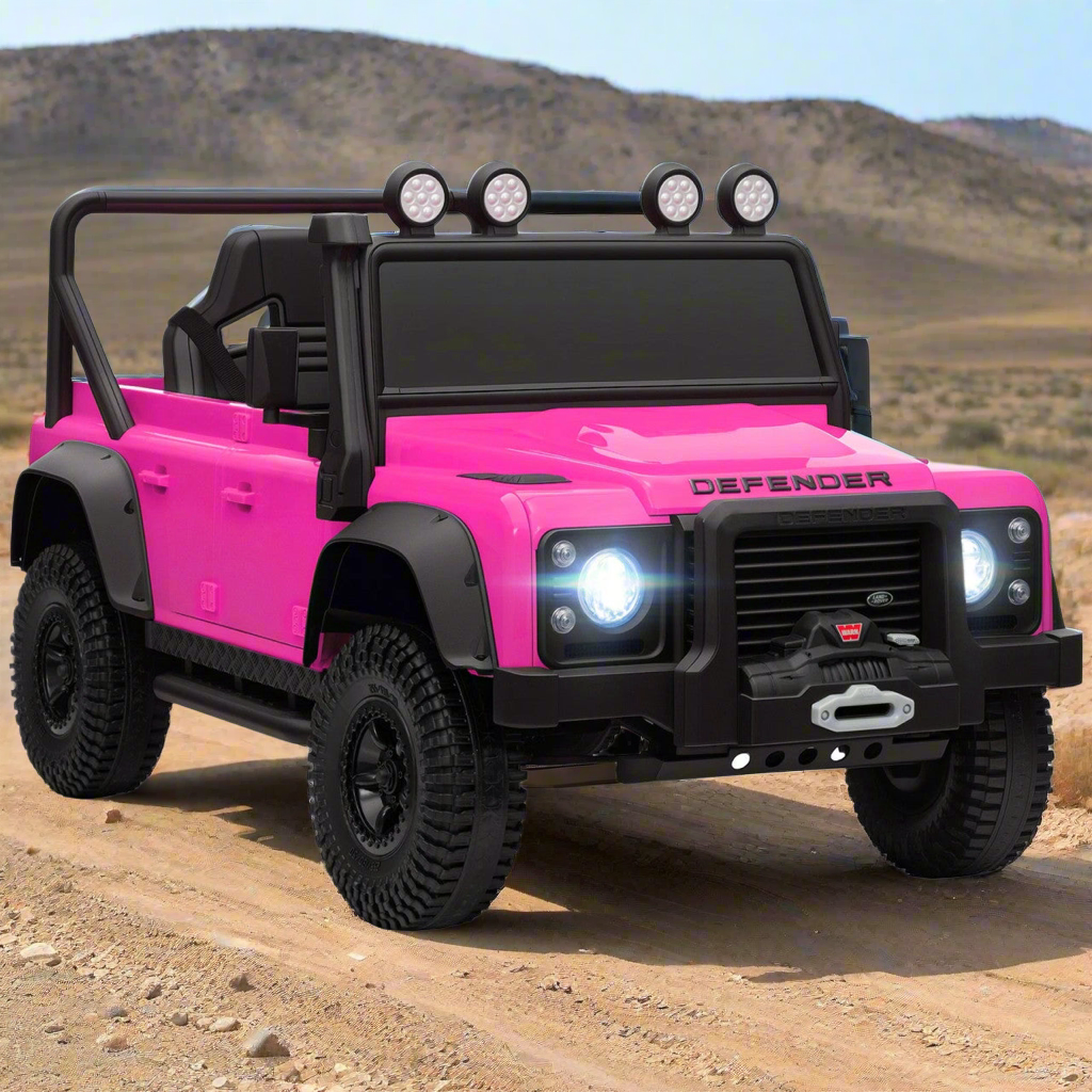 Licensed Land Rover
Defender 110 SVX/ PREMIUM SPEC 24v Battery/ Eva Rubber Wheels!