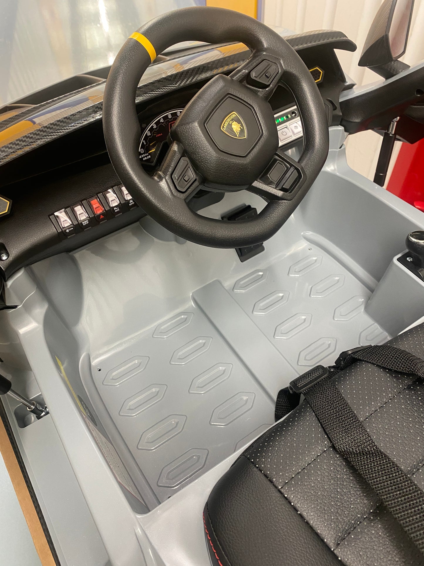 Licensed Lamborghini Autentica 12V Kids Ride on Car With Remote- GREY