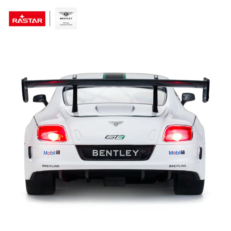 Rastar RC 1:14 Bentley Continental GT3 Kids Remote Control Toy Car - White