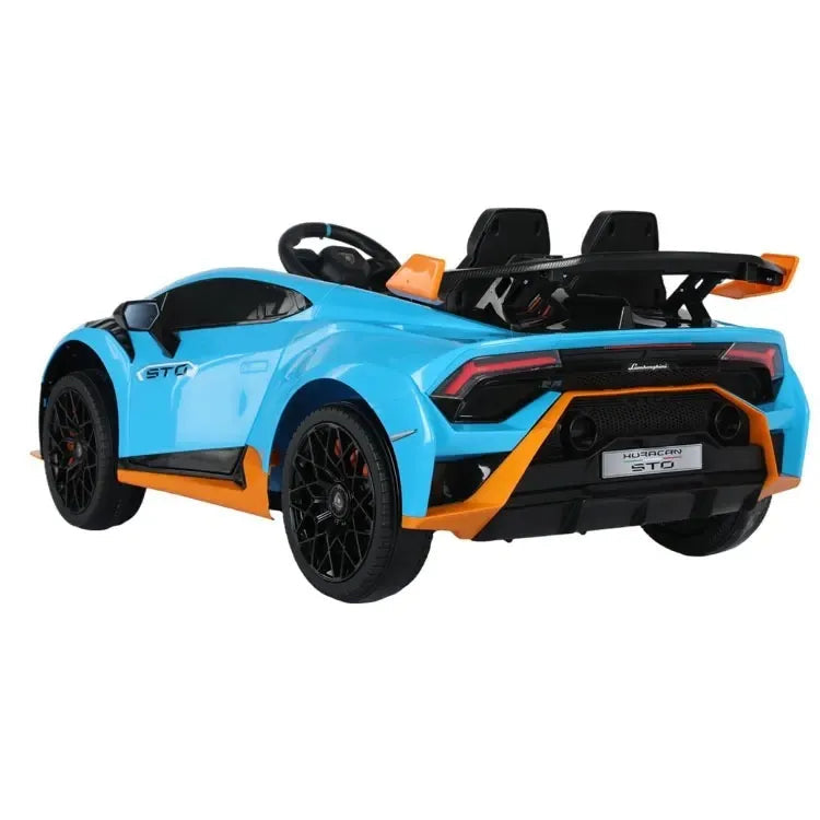 Licensed Lamborghini Huracan STO 24v DRIFT MODE Kids Electric Ride on Car- BLUE FASTEST RIDE ON CAR ON MARKET!