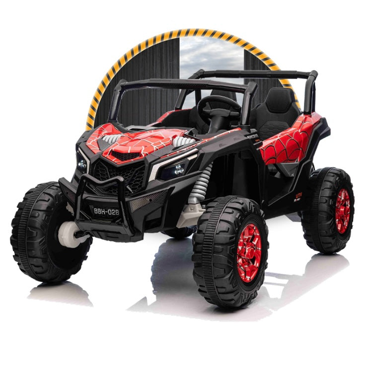 24v XL – Large Two-Seater Adventure Ride-On UTV BUGGY Car With Remote & EVA Rubber Wheels- SPIDER RED EDITION 🕸️🕷️