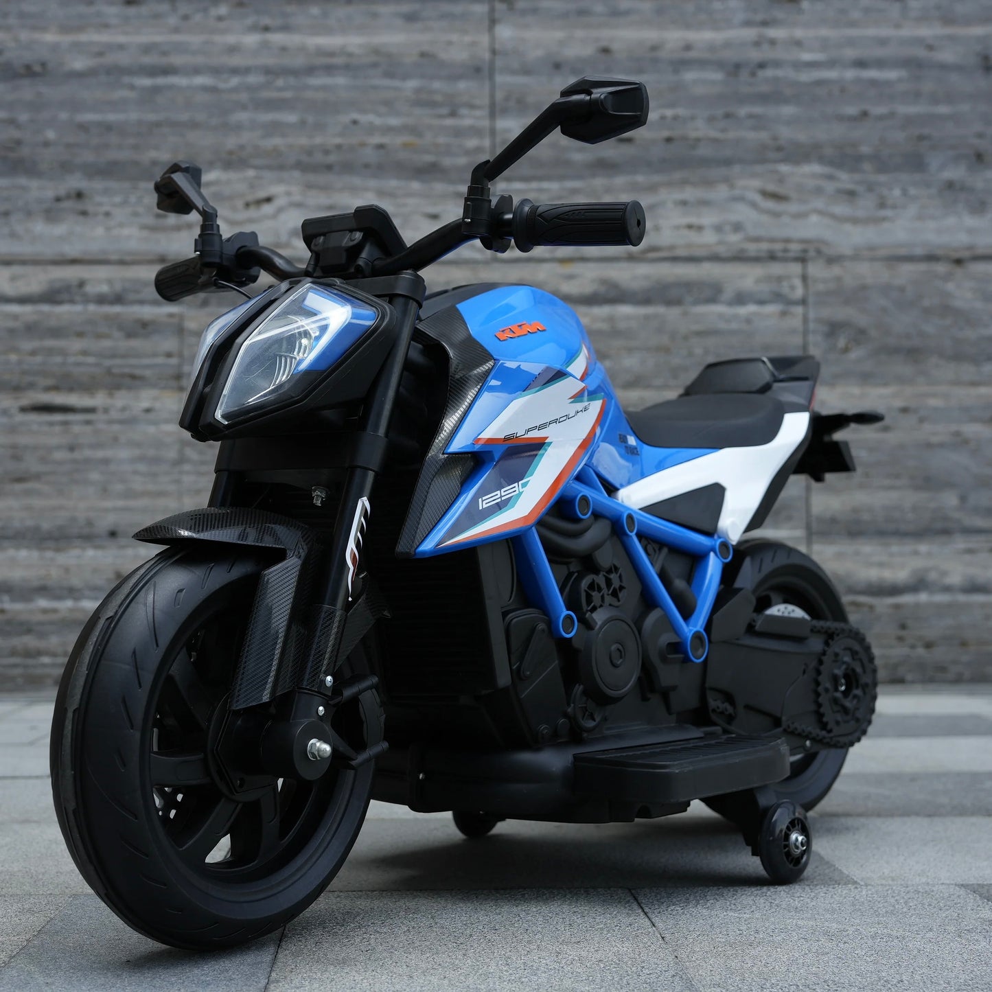 Officially Licensed KTM Superduke 12v Electric Ride On Kids Motor Bike with Stabilizers - Choice of x4 Colours