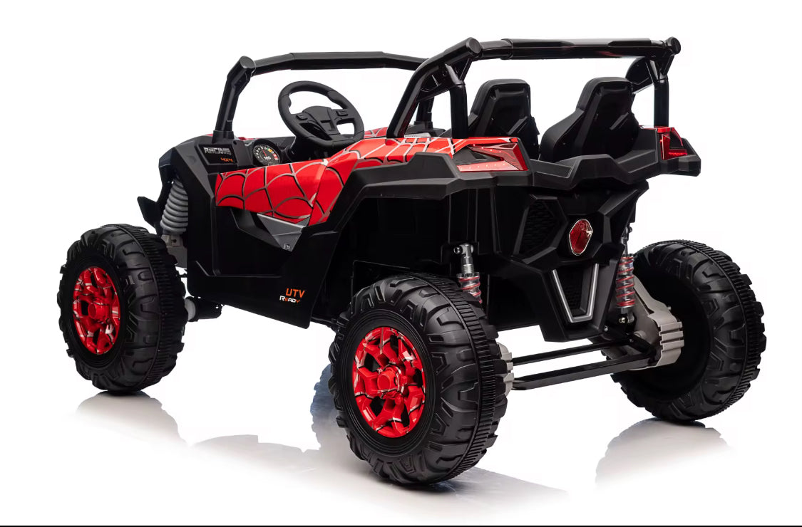 24v XL – Large Two-Seater Adventure Ride-On UTV BUGGY Car With Remote & EVA Rubber Wheels- SPIDER RED EDITION 🕸️🕷️