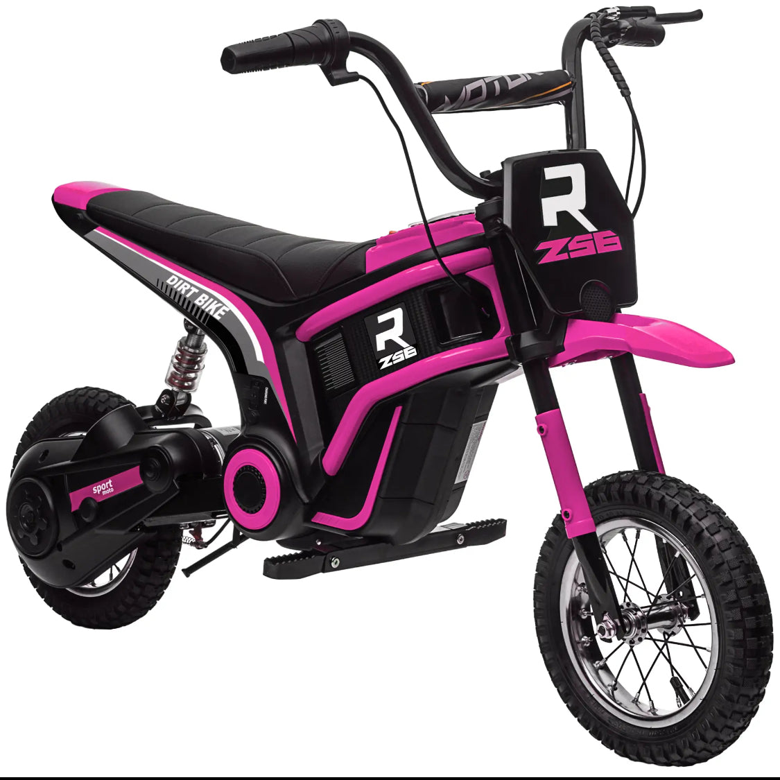 24V Electric Motorbike with Twist Grip Throttle, Music, Horn, 12" Pneumatic Tyres, Choice of x3 Colours