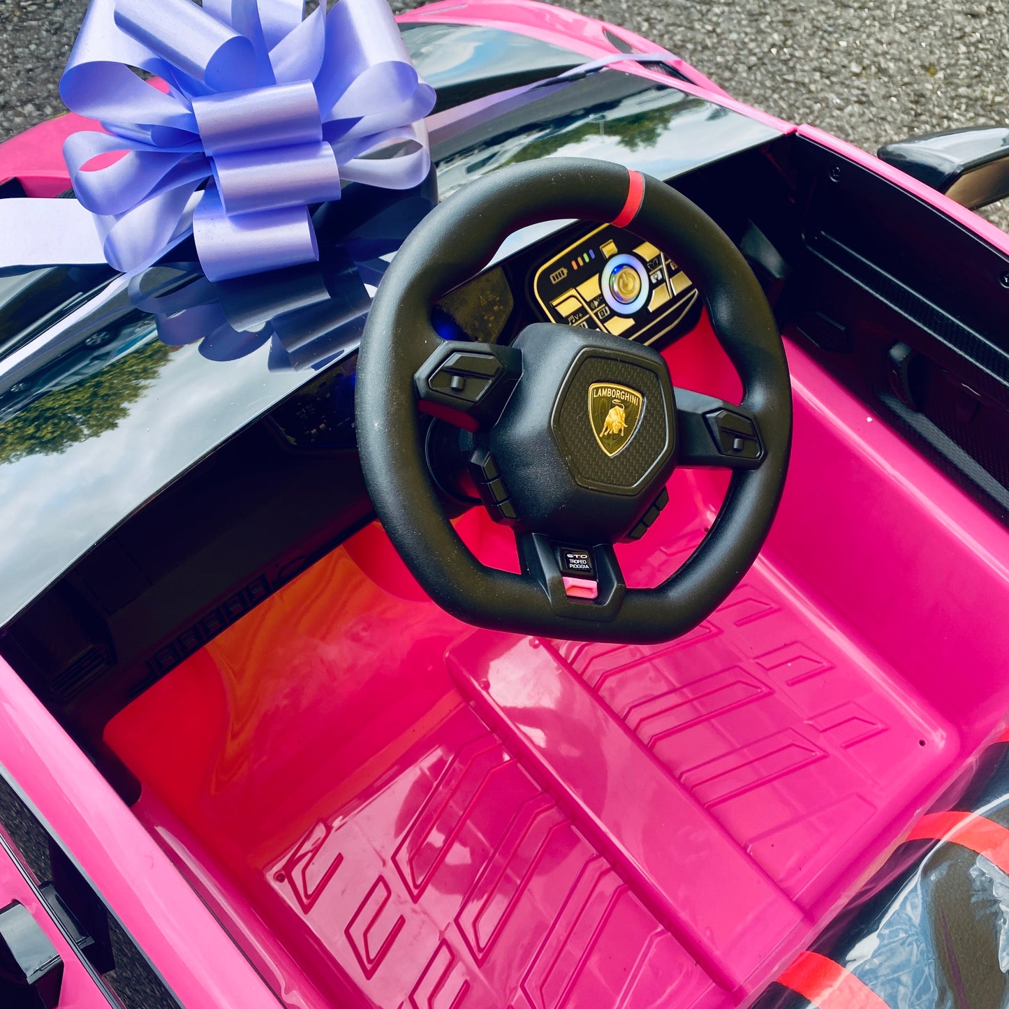 Licensed Lamborghini Huracan STO 24v DRIFT MODE Kids Electric Ride on Car PINK