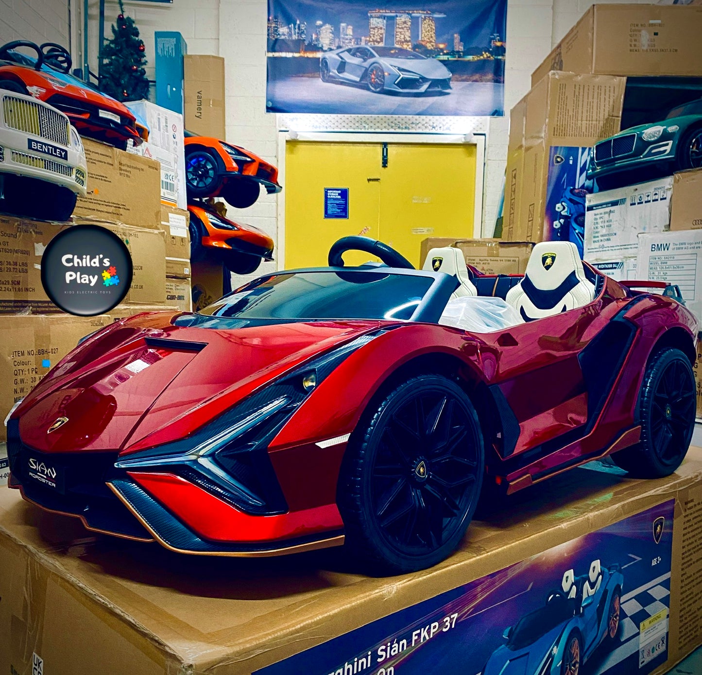 Lamborghini Sian XXL 2 Seater 24V Kids Ride on Car with Remote & Adult Seat EXCLUSIVE Available in x2 Colours!