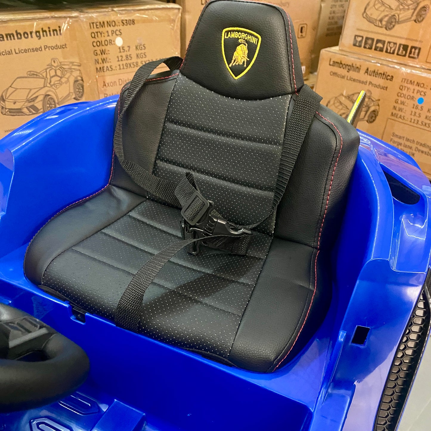 Licensed Lamborghini Autentica 12V Kids Ride on Car With Remote -BLUE