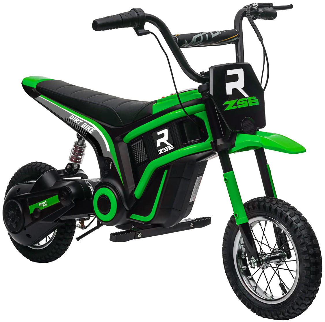 24V Electric Motorbike with Twist Grip Throttle, Music, Horn, 12" Pneumatic Tyres, Choice of x3 Colours