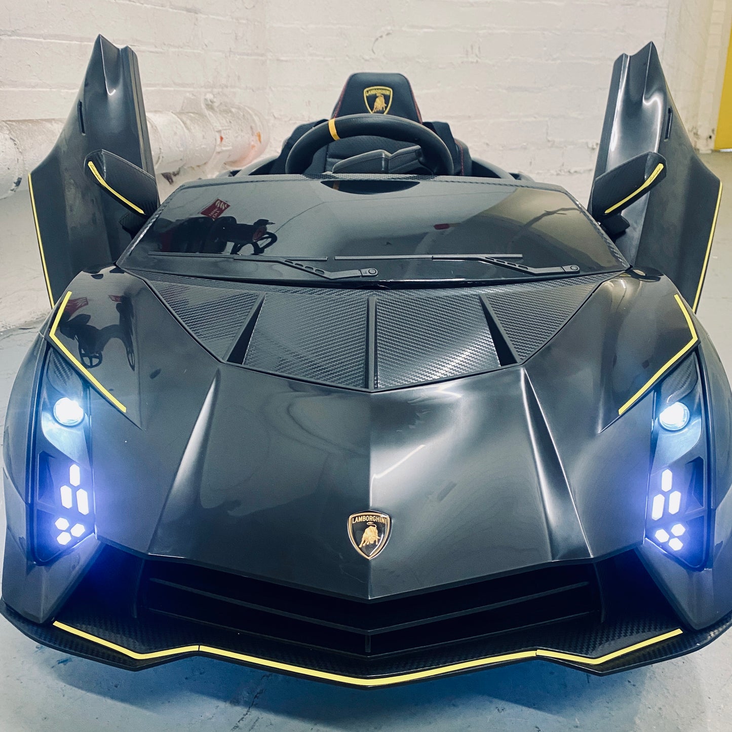 Licensed Lamborghini Autentica 12V Kids Ride on Car With Remote - Black