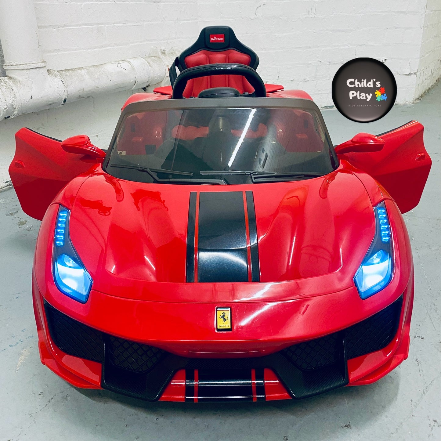 Kids Ferrari 488 Pista Spider Official EXCLUSIVE Luxury Ride-In Car