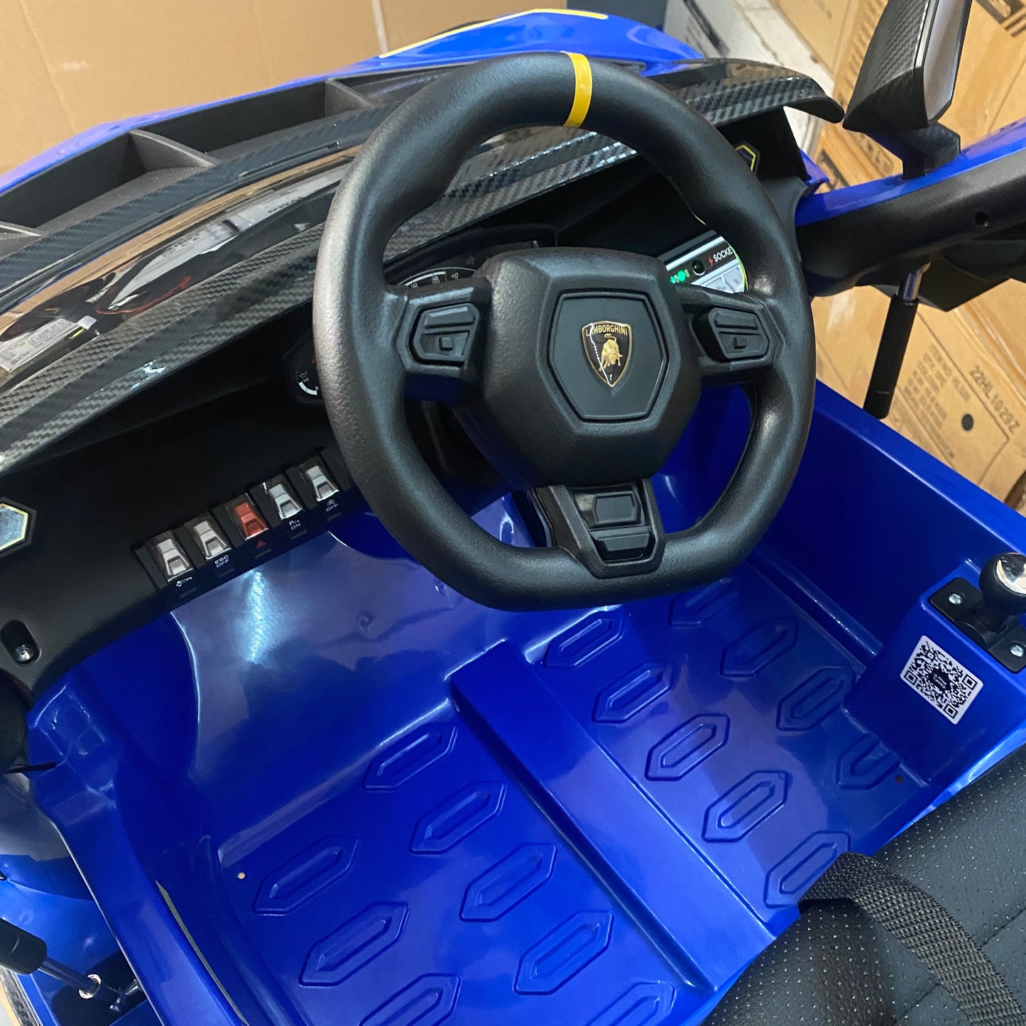 Licensed Lamborghini Autentica 12V Kids Ride on Car With Remote -BLUE