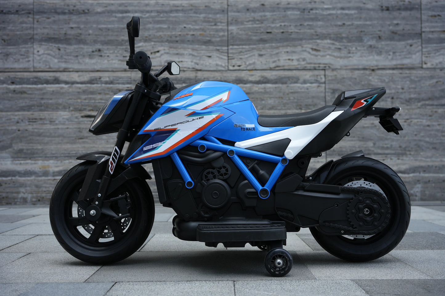 Officially Licensed KTM Superduke 12v Electric Ride On Kids Motor Bike with Stabilizers - Choice of x4 Colours