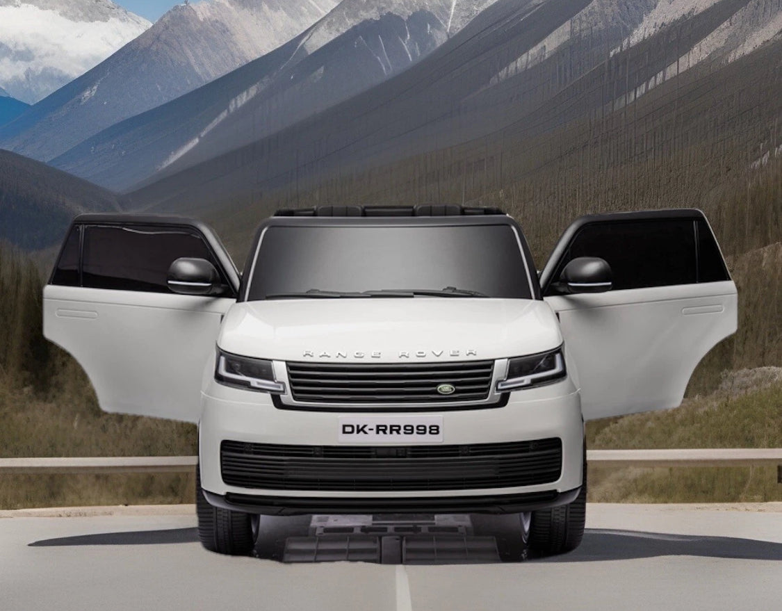 Range Rover NEW SHAPE Two Seater 24V Kids Ride on Car with Parent Remote MP4 touchscreen - FROST WHITE