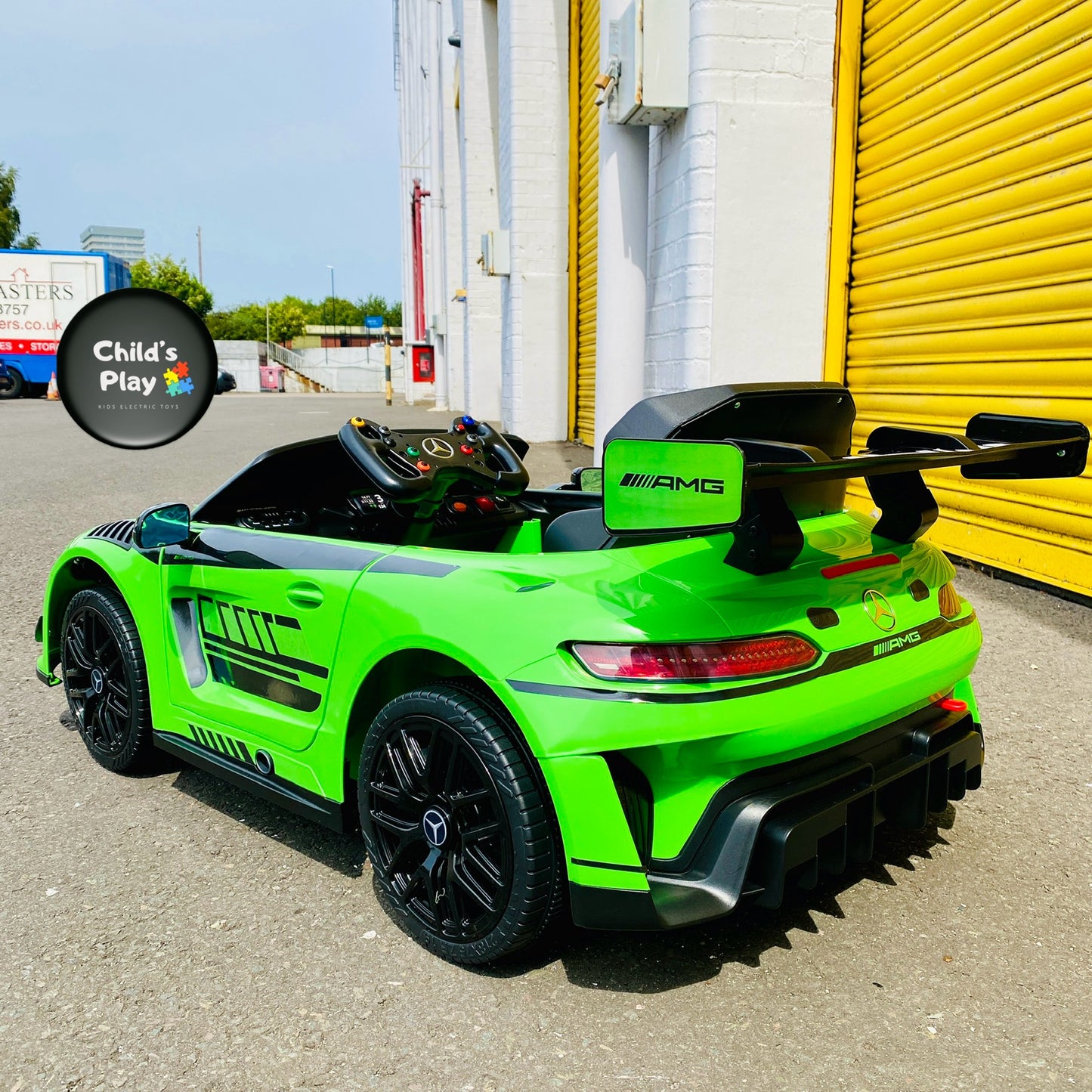 Mercedes AMG GT3 EVO 12V Kids Electric Ride On Car Remote Sport UPGRADED SPEC- ORANGE/ GREEN