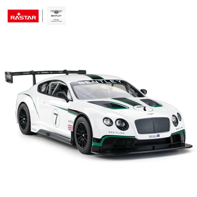 Rastar RC 1:14 Bentley Continental GT3 Kids Remote Control Toy Car - White