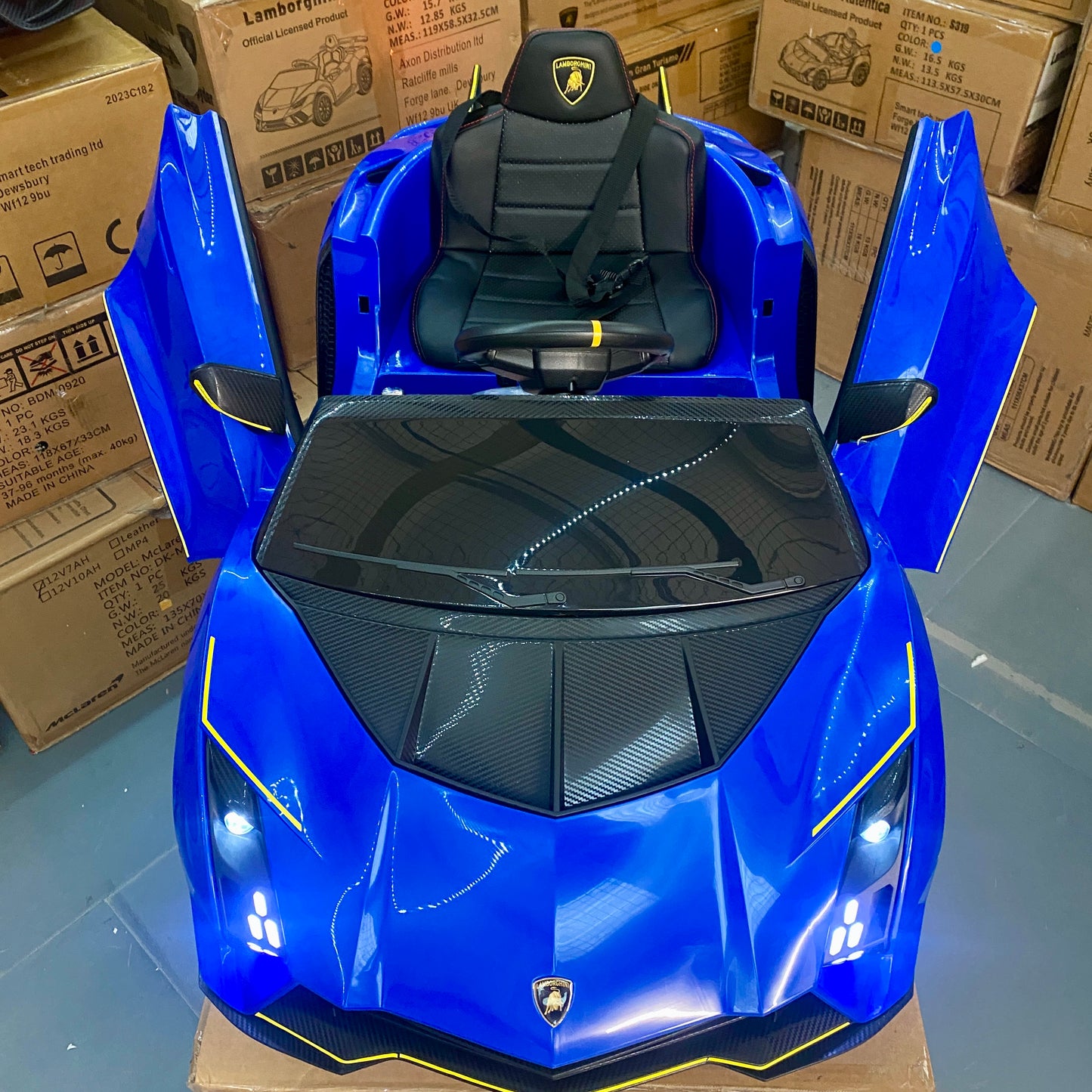 Licensed Lamborghini Autentica 12V Kids Ride on Car With Remote -BLUE
