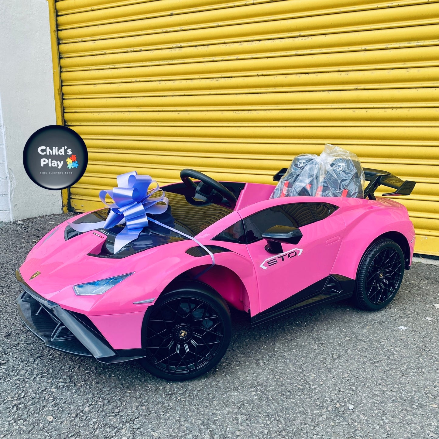 Licensed Lamborghini Huracan STO 24v DRIFT MODE Kids Electric Ride on Car PINK