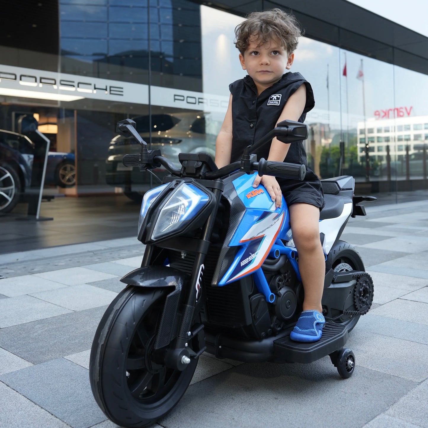 Officially Licensed KTM Superduke 12v Electric Ride On Kids Motor Bike with Stabilizers - Choice of x4 Colours
