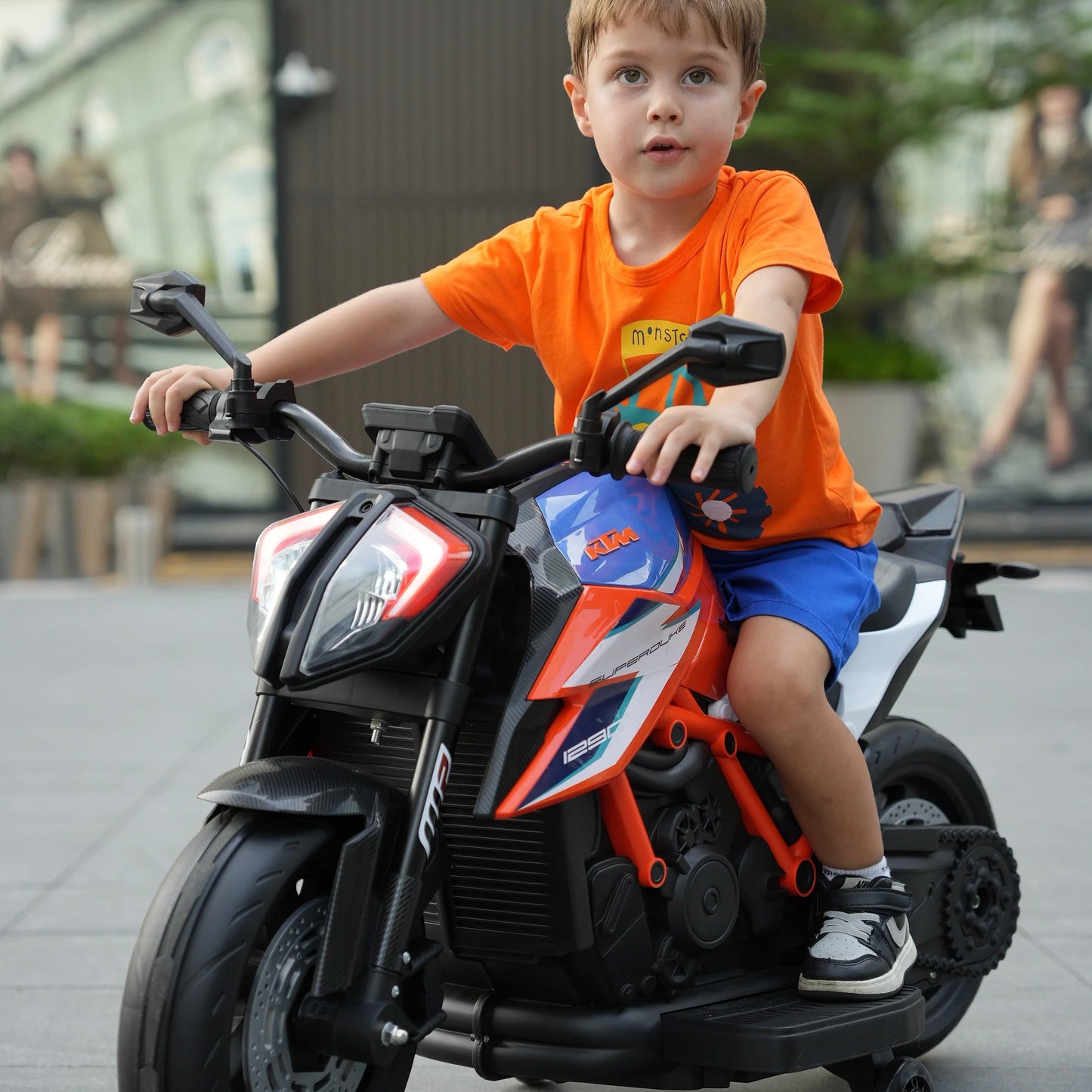Officially Licensed KTM Superduke 12v Electric Ride On Kids Motor Bike with Stabilizers - Choice of x4 Colours