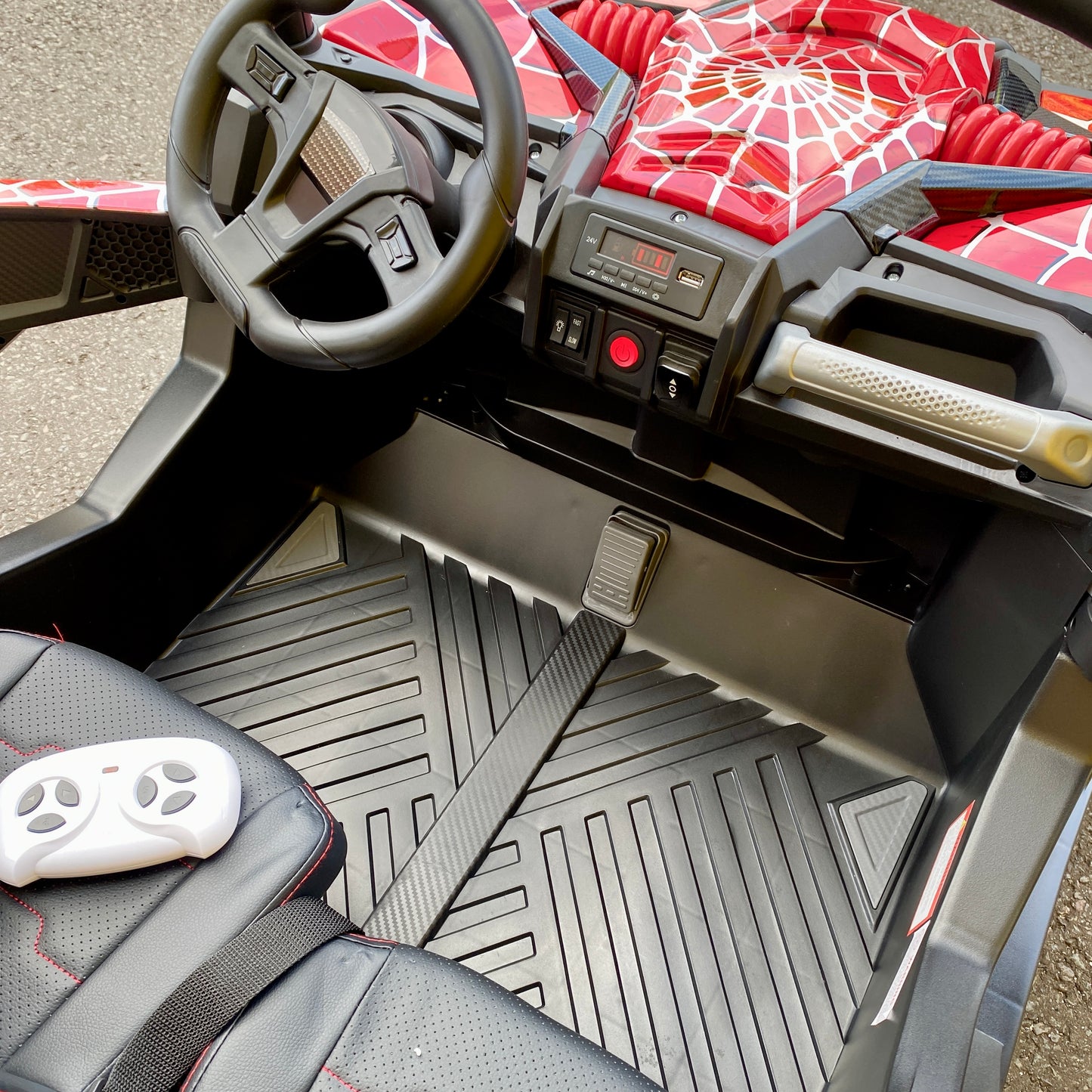 24v XL – Large Two-Seater Adventure Ride-On UTV BUGGY Car With Remote & EVA Rubber Wheels- SPIDER RED EDITION 🕸️🕷️