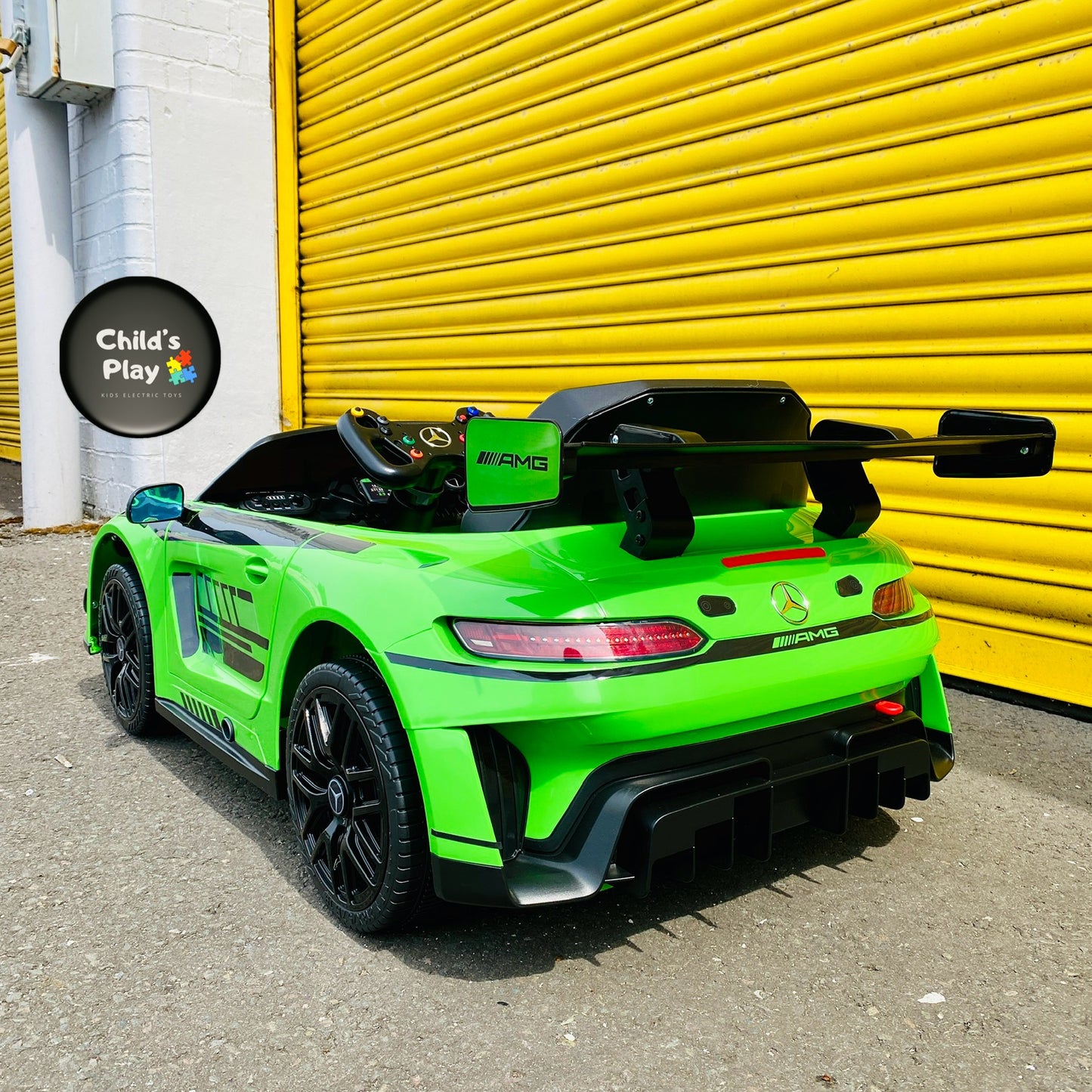 Mercedes AMG GT3 EVO 12V Kids Electric Ride On Car Remote Sport UPGRADED SPEC- ORANGE/ GREEN