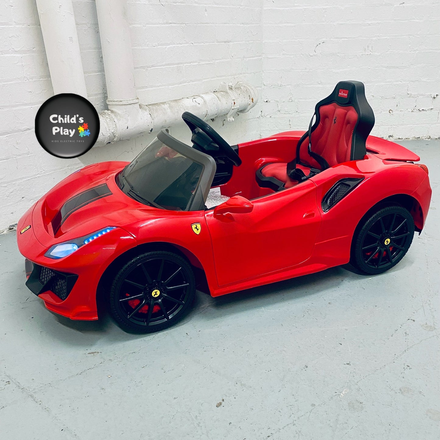 Kids Ferrari 488 Pista Spider Official EXCLUSIVE Luxury Ride-In Car