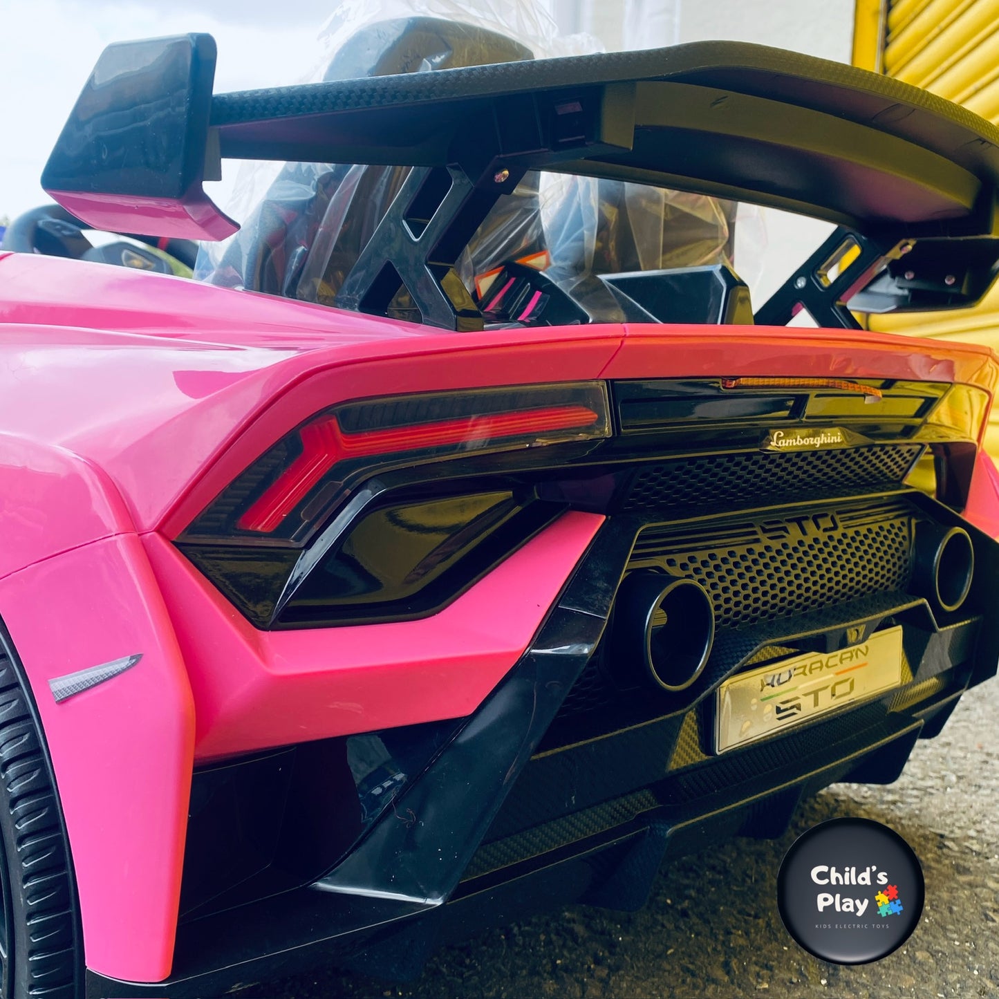 Licensed Lamborghini Huracan STO 24v DRIFT MODE Kids Electric Ride on Car PINK