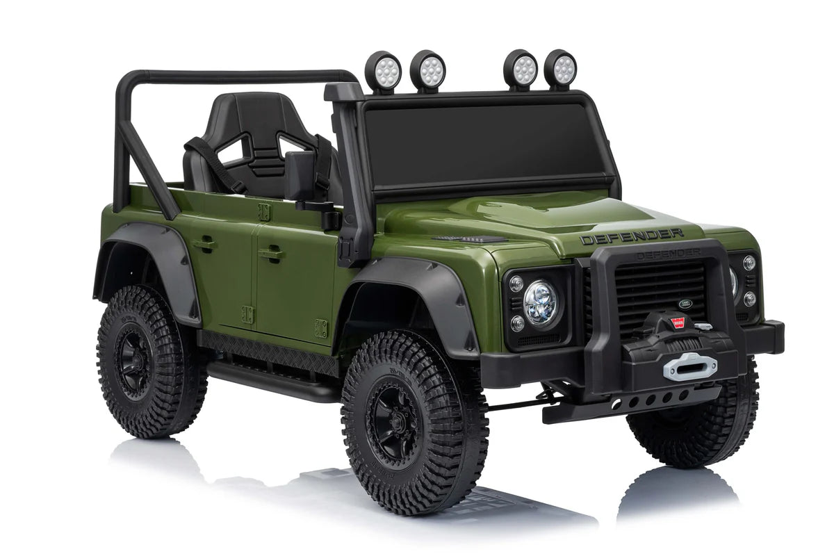 Licensed Land Rover
Defender 110 SVX/ PREMIUM SPEC 24v Battery/ Eva Rubber Wheels!