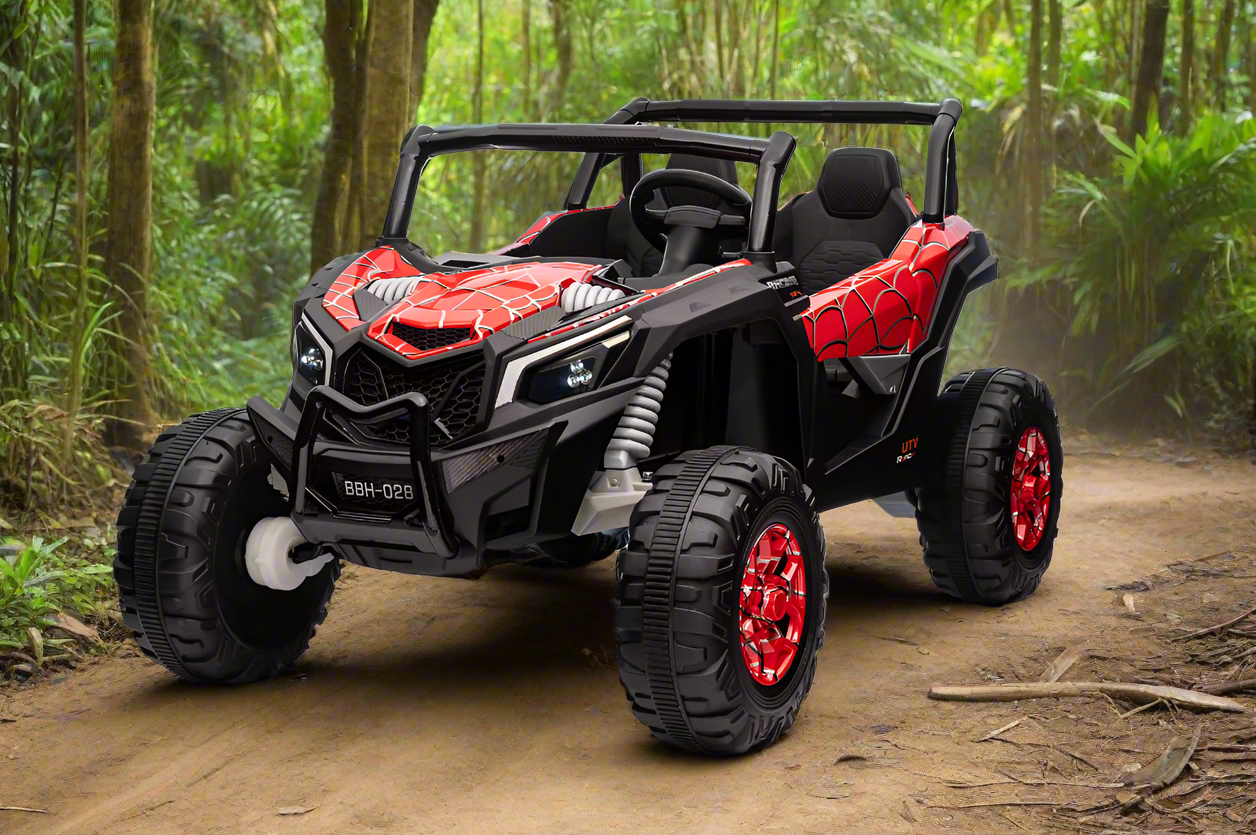 24v XL – Large Two-Seater Adventure Ride-On UTV BUGGY Car With Remote & EVA Rubber Wheels- SPIDER RED EDITION 🕸️🕷️
