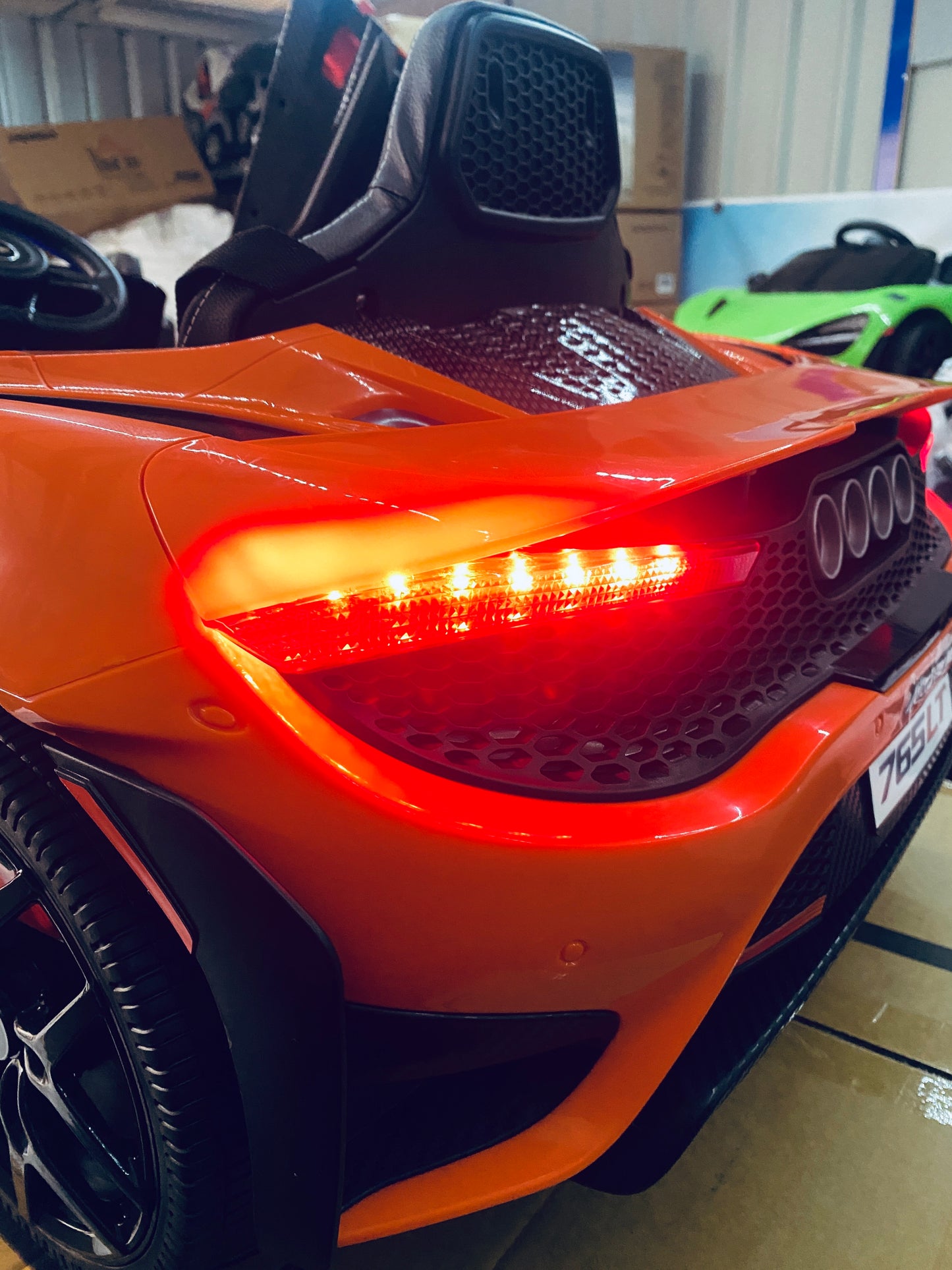 Licensed Mclaren 765LT Electric 12V Kids Ride on Toy Car With Remote - ORANGE