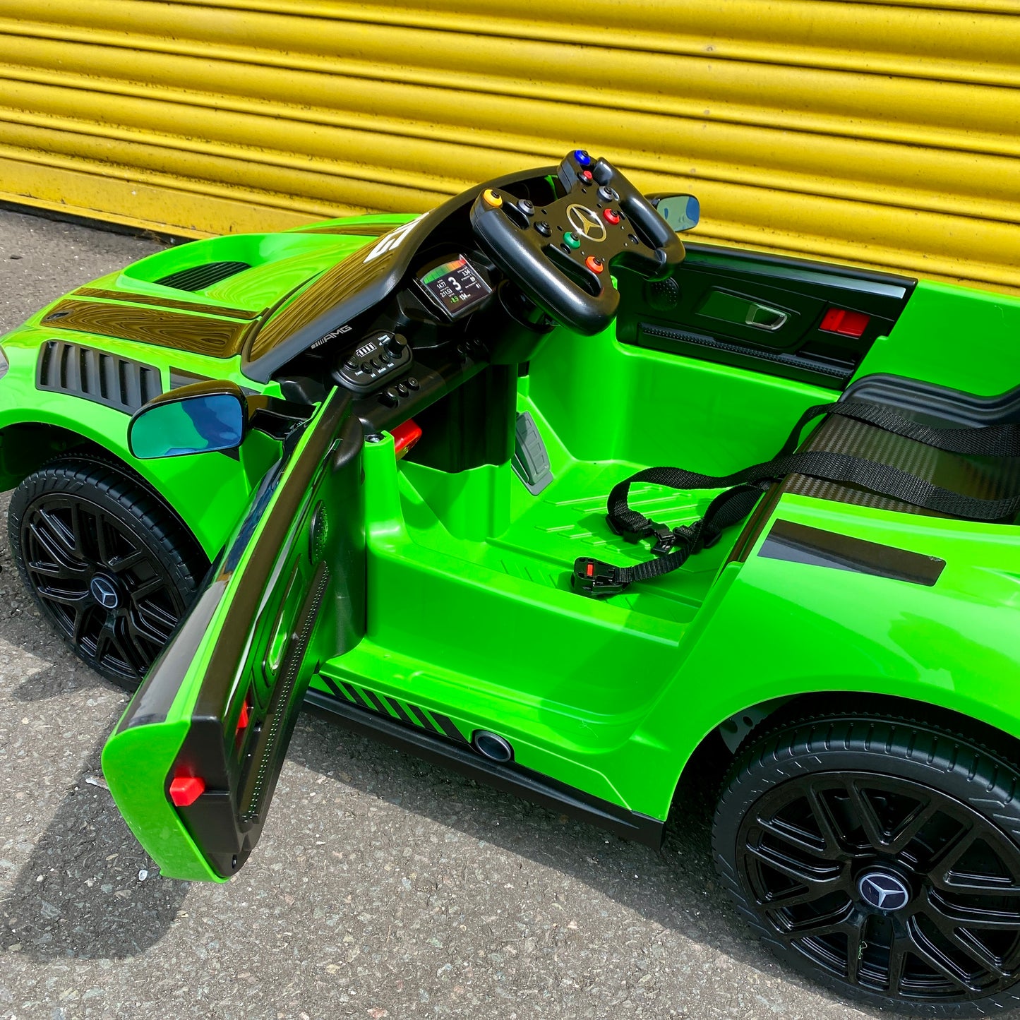 Mercedes AMG GT3 EVO 12V Kids Electric Ride On Car Remote Sport UPGRADED SPEC- ORANGE/ GREEN