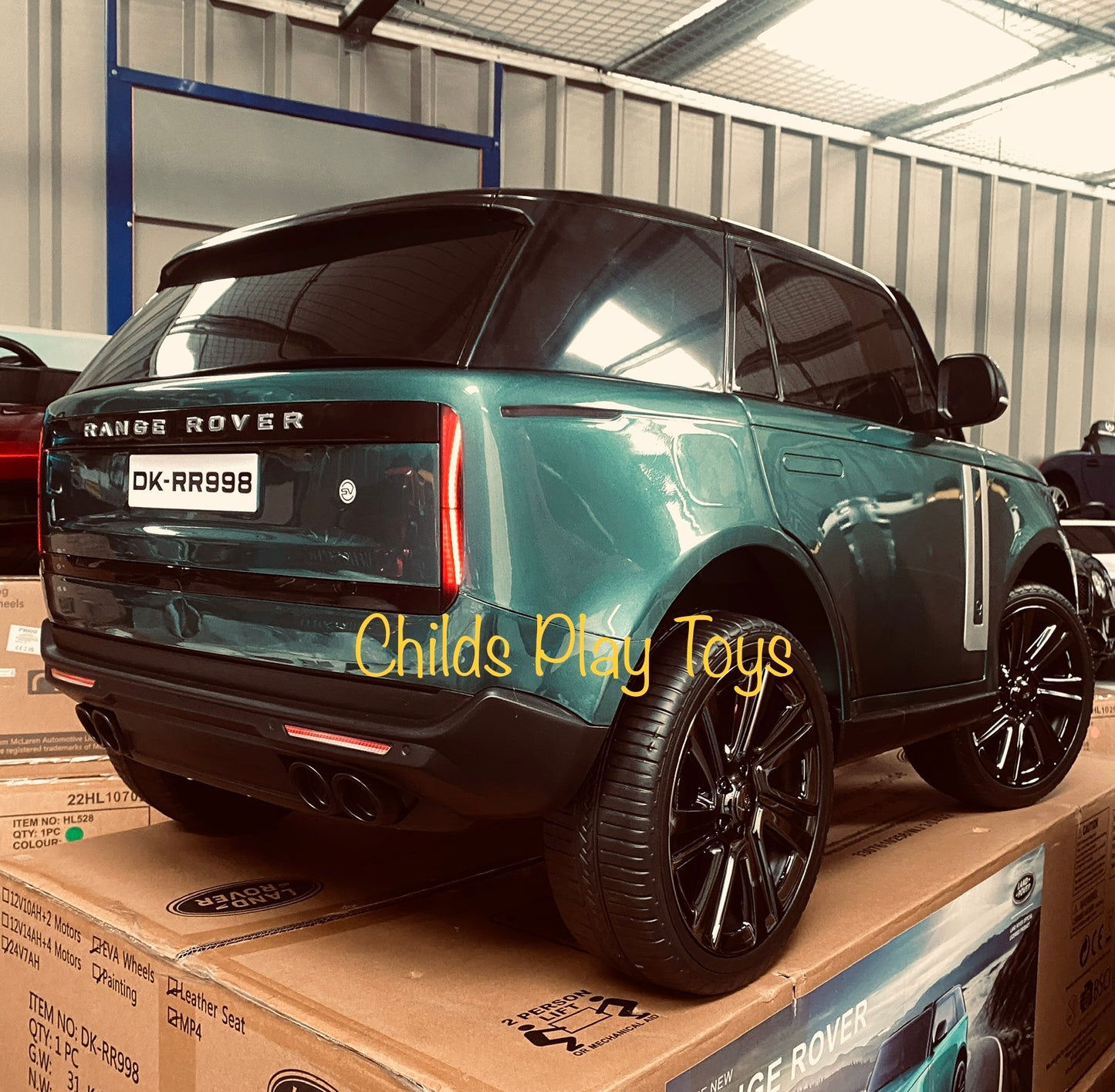 Range Rover 2023 NEW SHAPE Two Seater 24V Kids Ride on Car with Parent Remote MP4 touchscreen - Metallic Green