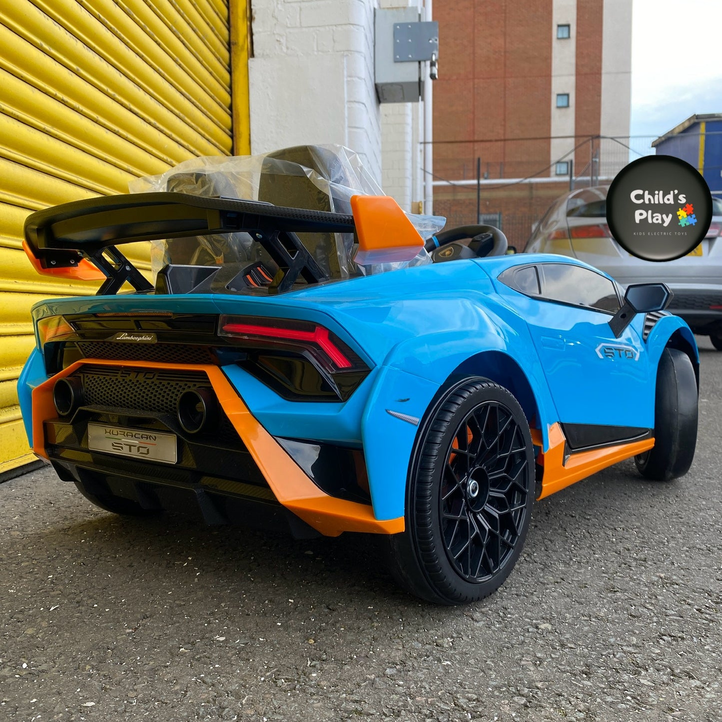 Licensed Lamborghini Huracan STO 24v DRIFT MODE Kids Electric Ride on Car- BLUE FASTEST RIDE ON CAR ON MARKET!