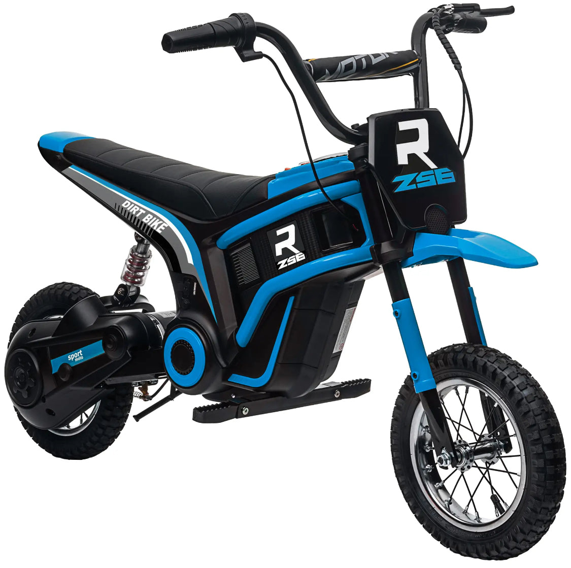 24V Electric Motorbike with Twist Grip Throttle, Music, Horn, 12" Pneumatic Tyres, Choice of x3 Colours