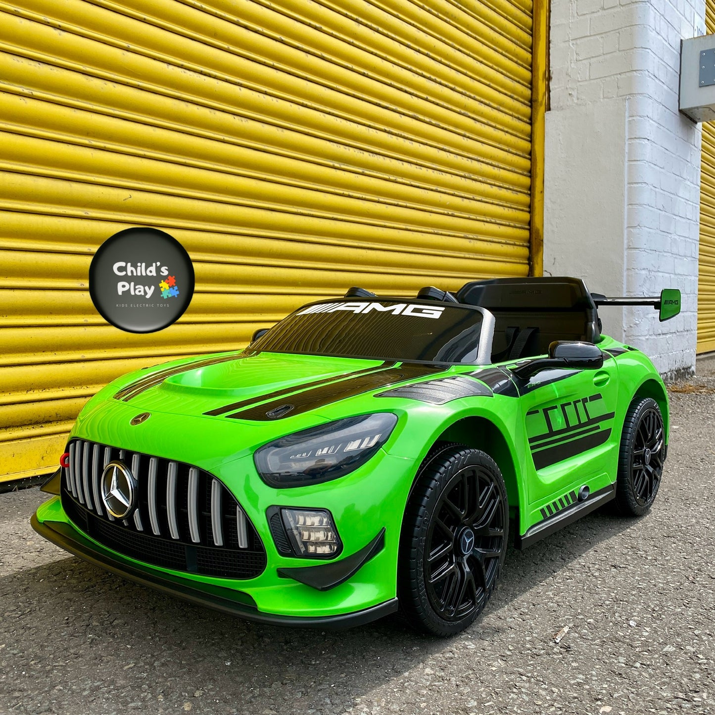 Mercedes AMG GT3 EVO 12V Kids Electric Ride On Car Remote Sport UPGRADED SPEC- ORANGE/ GREEN