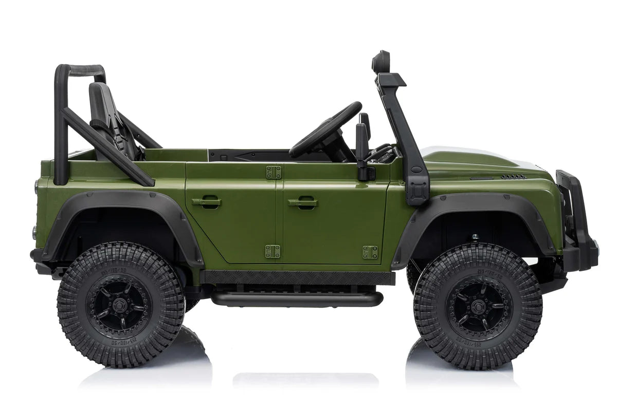 Licensed Land Rover
Defender 110 SVX/ PREMIUM SPEC 24v Battery/ Eva Rubber Wheels!