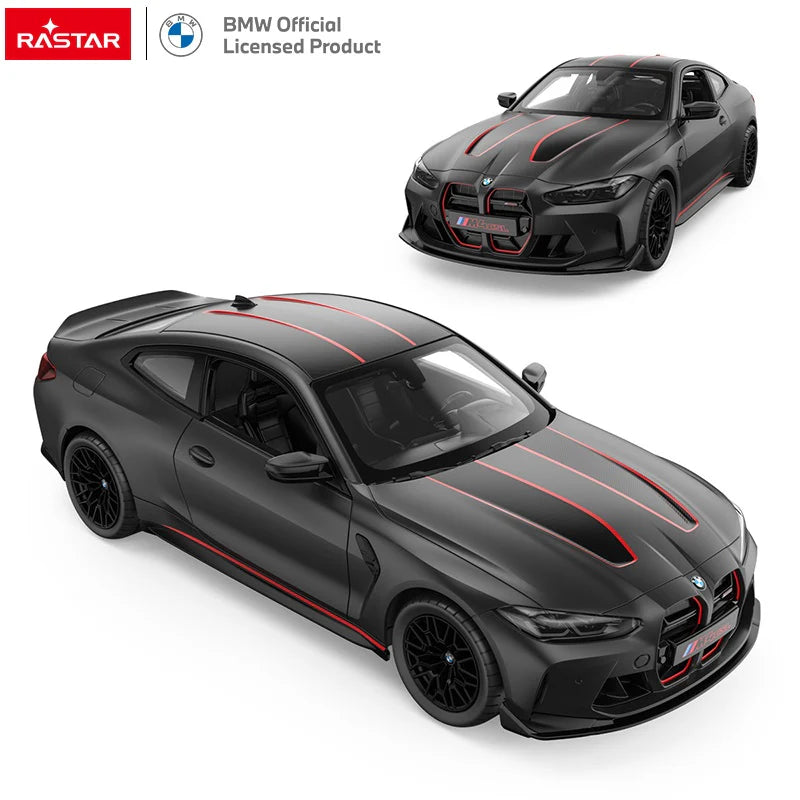 Rastar RC 1:16 BMW M4 CSL Kids Remote Control Toy Car - Matt Black
