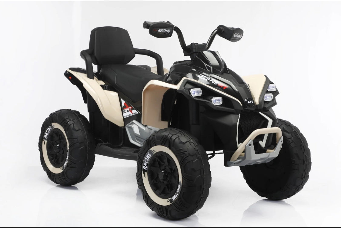 24V XXL Kids Electric Ride on Quad Bike ATV Renegade in KHAKI