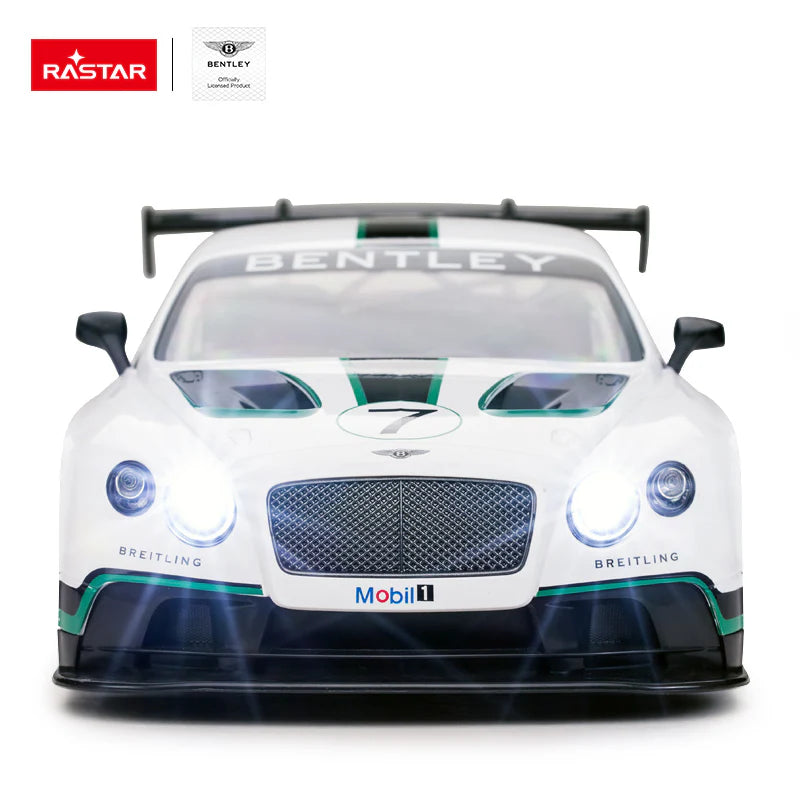 Rastar RC 1:14 Bentley Continental GT3 Kids Remote Control Toy Car - White