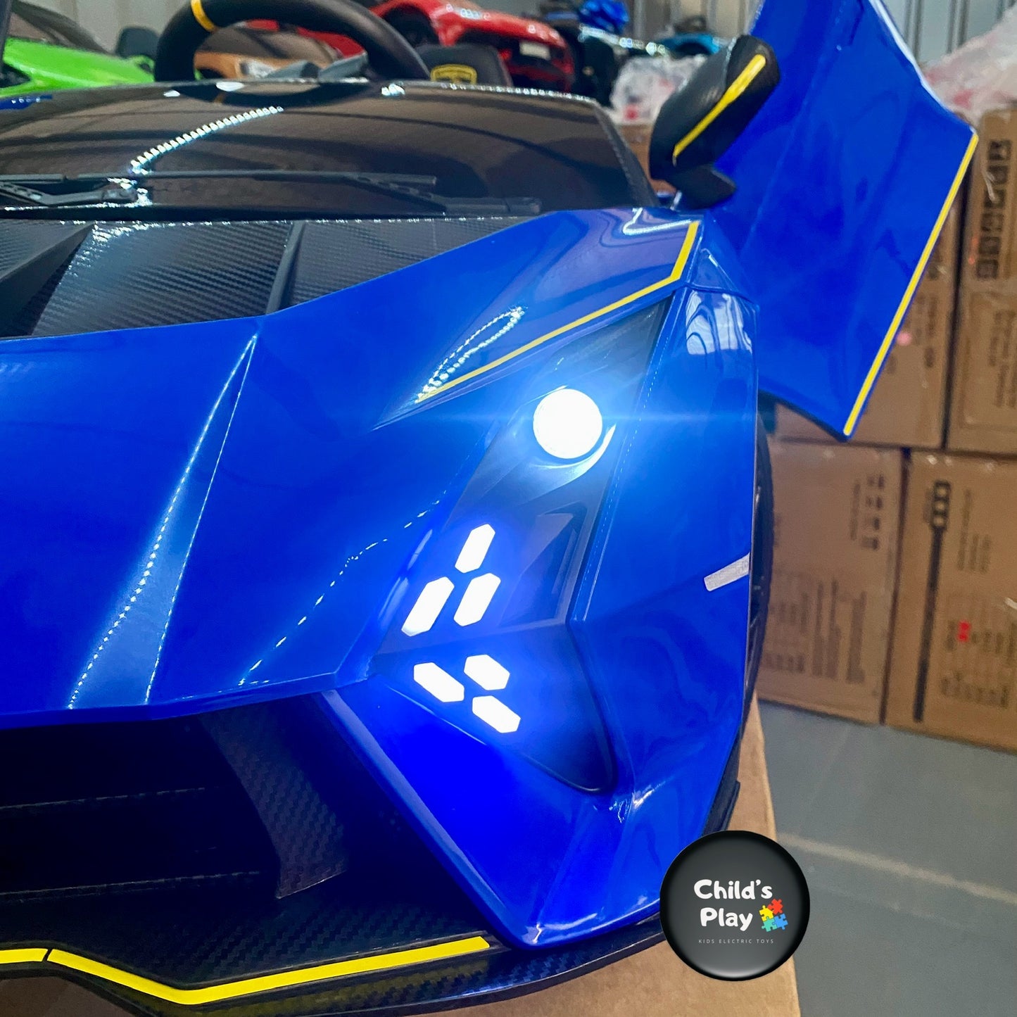 Licensed Lamborghini Autentica 12V Kids Ride on Car With Remote -BLUE